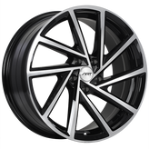 ART - Replica 153 - Black - Gloss Black - Machined Face - 18" x 8", 45 Offset, 5x112 (Bolt Pattern), 57.1mm HUB