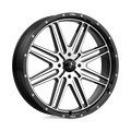 MSA Offroad Wheels - M38 BRUTE - Black - GLOSS BLACK MACHINED - 24" x 7", 10 Offset, 4x137 (Bolt Pattern), 112.1mm HUB