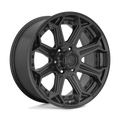 Fuel - D706 SIEGE - Black - MATTE BLACK - 22" x 10", -18 Offset, 6x135 (Bolt Pattern), 87.1mm HUB