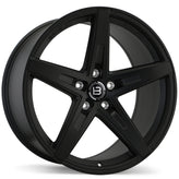 Braelin - BR08 - Black - Matte Black - 20" x 10", 45 Offset, 5x120.65 (Bolt Pattern), 70.7mm HUB