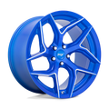 Niche - M268 TORSIONI - ANODIZED BLUE MILLED - 20" x 10.5", 35 Offset, 5x120 (Bolt Pattern), 72.6mm HUB