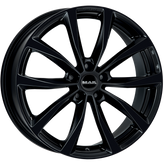Mak Wheels - WOLF - Black - GLOSS BLACK - 17" x 7.5", 45 Offset, 5x108 (Bolt Pattern), 72mm HUB