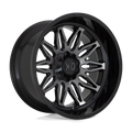 XD Series - XD859 GUNNER - Black - GLOSS BLACK MACHINED WITH GRAY TINT - 20" x 10", -18 Offset, 5x127, 139.7 (Bolt Pattern), 78.1mm HUB