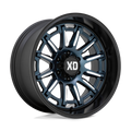 XD Series - XD865 PHOENIX - METALLIC BLUE MILLED WITH BLACK LIP - 20" x 9", 18 Offset, 5x127 (Bolt Pattern), 71.5mm HUB