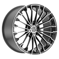 Victor Equipment Wheels - WURTTEMBURG - Gunmetal - GUNMETAL W/ MIRROR CUT FACE - 22" x 9.5", 5 Offset, 5x130 (Bolt Pattern), 71.5mm HUB