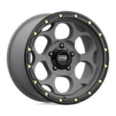 KMC Wheels - KM541 DIRTY HARRY - Gunmetal - SATIN GRAY WITH BLACK LIP - 18" x 8.5", 0 Offset, 5x127 (Bolt Pattern), 71.5mm HUB