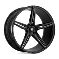 Asanti Black - ABL-22 ALPHA 5 - Black - GLOSS BLACK MILLED - 22" x 10.5", 35 Offset, 5x112 (Bolt Pattern), 72.6mm HUB