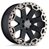 Black Rhino - WARLORD - Black - MATTE BLACK WITH MACHINED DARK TINT - 17" x 9", 12 Offset, 6x139.7 (Bolt Pattern), 112.1mm HUB