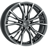 Mak Wheels - UNION - Gunmetal - GUN MET-MIRROR FACE - 22" x 10", 26 Offset, 5x112 (Bolt Pattern), 66.5mm HUB