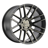 TSW Wheels - MOSPORT - Gunmetal - MATTE BLACK W/ MACHINE FACE & DARK TINT - 18" x 8.5", 35 Offset, 5x120 (Bolt Pattern), 76.1mm HUB