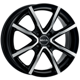 Mak Wheels - MILANO4 - Black - BLACK MIRROR - 15" x 5.5", 45 Offset, 4x100 (Bolt Pattern), 72mm HUB