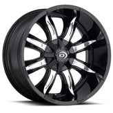 Vision Wheel Off-Road - 423 MANIC - Black - Gloss Black Machined Face - 20" x 10", -25 Offset, 6x135 (Bolt Pattern), 87.1mm HUB