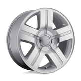 OE Creations - PR147 - Silver - SILVER MACHINED - 22" x 9", 0 Offset, 5x120.65, 127 (Bolt Pattern), 78.1mm HUB