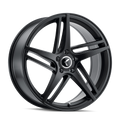 Kraze Wheels - MILANO - Black - SATIN BLACK - 17" x 8", 38 Offset, 5x108 (Bolt Pattern), 63.5mm HUB
