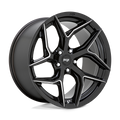 Niche - M266 TORSION - Black - GLOSS BLACK MILLED - 20" x 10.5", 40 Offset, 5x114.3 (Bolt Pattern), 72.6mm HUB