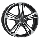 Mak Wheels - EMBLEMA - Black - BLACK MIRROR - 18" x 8", 45 Offset, 5x108 (Bolt Pattern), 72mm HUB