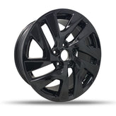 DTD - Replica - Black - Gloss Black - 17" x 6.5", 45 Offset, 5x114.3 (Bolt Pattern), 64.1mm HUB