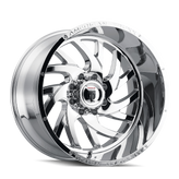 American Truxx - XCLUSIVE - Chrome - CHROME - 24" x 14", -76 Offset, 5x127 (Bolt Pattern), 78.1mm HUB