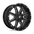 Fuel - D610 MAVERICK - Black - GLOSS BLACK MILLED - 20" x 9", 1 Offset, 6x135, 139.7 (Bolt Pattern), 106.1mm HUB