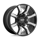 Moto Metal - MO804 SPIDER - Black - GLOSS BLACK MACHINED - 20" x 10", 12 Offset, 8x170 (Bolt Pattern), 125.1mm HUB