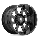 XD Series - XD825 BUCK 25 - Black - GLOSS BLACK MILLED - 20" x 10", -24 Offset, 6x135, 139.7 (Bolt Pattern), 106.1mm HUB