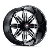 American Truxx - LONESTAR - Black - BLACK/MACHINED - 20" x 10", -24 Offset, 5x127 (Bolt Pattern), 78.1mm HUB