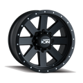 Ion Alloy - 134 - Black - MATTE BLACK/BLACK BEADLOCK - 18" x 10", -19 Offset, 8x180 (Bolt Pattern), 124.1mm HUB