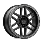 KMC Wheels - KM544 MESA - Black - SATIN BLACK WITH GLOSS BLACK LIP - 20" x 9", 18 Offset, 6x135 (Bolt Pattern), 87.1mm HUB