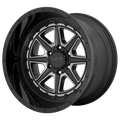 Moto Metal - MO801 PHANTOM - Black - GLOSS BLACK WITH GRAY TINT - 22" x 12", -44 Offset, 6x139.7 (Bolt Pattern), 106.1mm HUB