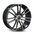 Kraze Wheels - SPECTRA - Black - GLOSS BLACK/MACHINED - 22" x 8.5", 38 Offset, 5x110, 127 (Bolt Pattern), 72.6mm HUB