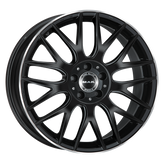 Mak Wheels - ARROW - Black - GLOSS BLACK MIRROR RING - 20" x 8", 20 Offset, 5x112 (Bolt Pattern), 66.6mm HUB