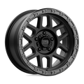 KMC Wheels - KM544 MESA - Black - SATIN BLACK WITH GLOSS BLACK LIP - 17" x 8.5", 0 Offset, 5x127 (Bolt Pattern), 71.5mm HUB