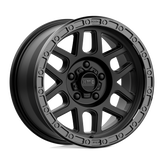 KMC Wheels - KM544 MESA - Black - SATIN BLACK WITH GLOSS BLACK LIP - 17" x 8.5", 0 Offset, 5x127 (Bolt Pattern), 71.5mm HUB