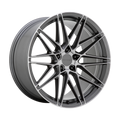 Beyern - DAMON - Gunmetal - MATTE GUNMETAL WITH BRUSHED FACE - 20" x 10", 39 Offset, 5x112 (Bolt Pattern), 66.56mm HUB