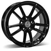 RSSW - Grid - Black - Gloss Black - 17" x 7.5", 40 Offset, 5x112 (Bolt Pattern), 66.6mm HUB