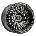 Black Rhino - SHREDDER - Gunmetal - MATTE BLACK W/ MACHINED DARK TINT - 20" x 9.5", 12 Offset, 6x135 (Bolt Pattern), 87.1mm HUB