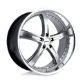 TSW Wheels - JARAMA - Silver - Hyper Silver with Mirror Cut Lip - 19" x 8", 20 Offset, 5x120 (Bolt Pattern), 76.1mm HUB