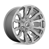 Fuel - D693 BLITZ - Gunmetal - BRUSHED GUN METAL TINTED CLEAR - 22" x 12", -44 Offset, 8x170 (Bolt Pattern), 125.1mm HUB