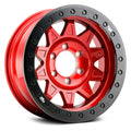 Dirty Life - ROADKILL RACE - CANDY RED WITH BLACK RING - 17" x 9", -14 Offset, 5x127 (Bolt Pattern), 71.5mm HUB