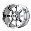 XD Series - XD838 MAMMOTH - Chrome - Chrome - 24" x 14", -76 Offset, 5x127, 139.7 (Bolt Pattern), 78.1mm HUB