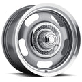 Vision Wheel American Muscle - 55 RALLY - Gunmetal - Gunmetal Machined Lip - 20" x 9.5", 12 Offset, 5x120.65, 127 (Bolt Pattern), 83mm HUB