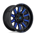 Fuel - D646 HARDLINE - Black - GLOSS BLACK BLUE TINTED CLEAR - 18" x 9", 1 Offset, 5x114.3, 127 (Bolt Pattern), 78.1mm HUB