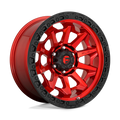 Fuel - D695 COVERT - CANDY RED BLACK BEAD RING - 16" x 8", 1 Offset, 6x139.7 (Bolt Pattern), 106.1mm HUB