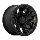 Fuel - D824 TRACTION - Black - MATTE BLACK WITH DOUBLE DARK TINT - 17" x 9", 1 Offset, 5x127 (Bolt Pattern), 71.5mm HUB