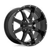 Moto Metal - MO970 - Black - GLOSS BLACK WITH MILLED LIP - 20" x 9", 18 Offset, 5x139.7, 150 (Bolt Pattern), 110.1mm HUB