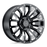 Black Rhino - PINATUBO - Black - Gloss Black with Milled Inside Window - 18" x 9.5", 6 Offset, 8x180 (Bolt Pattern), 125.1mm HUB