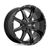 Moto Metal - MO970 - Black - SEMI GLOSS BLACK MILLED - 20" x 10", -18 Offset, 6x135, 139.7 (Bolt Pattern), 106.1mm HUB