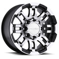 Vision Wheel Off-Road - 375 WARRIOR - Black - Gloss Black Machined Face - 18" x 8.5", 18 Offset, 8x170 (Bolt Pattern), 125.2mm HUB