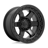 Fuel - D750 BLOCK - Black - MATTE BLACK WITH BLACK RING - 18" x 9", -12 Offset, 6x135 (Bolt Pattern), 87.1mm HUB