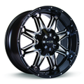 RTX Wheels - Spine - Black - Black with Milled Spokes - 20" x 9", 10 Offset, 6x135, 139.7 (Bolt Pattern), 87.1mm HUB